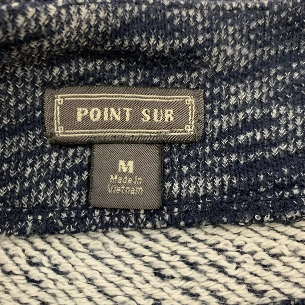 Point Sur J.Crew Dolman Sleeve Mock Neck Sweater Size M Heather Blue Pullover